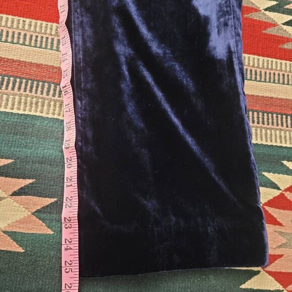 J Crew‎ Pull-On Velvet Peyton Pant Sz 14 Navy Blue Ankle Elastic Waist Career - Picture 10 of 10